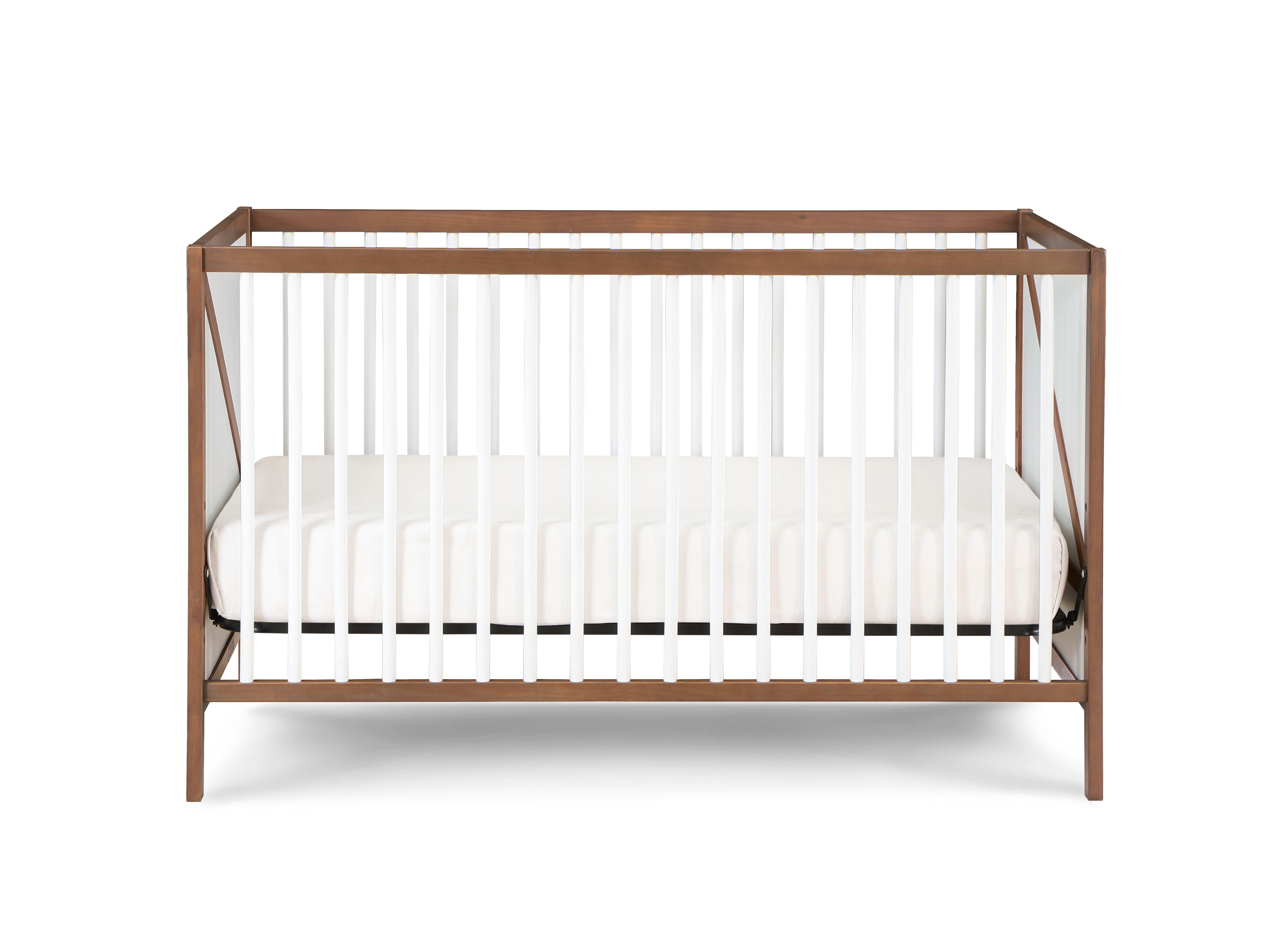 Pixie Zen - 3 In 1 Crib - Walnut / White