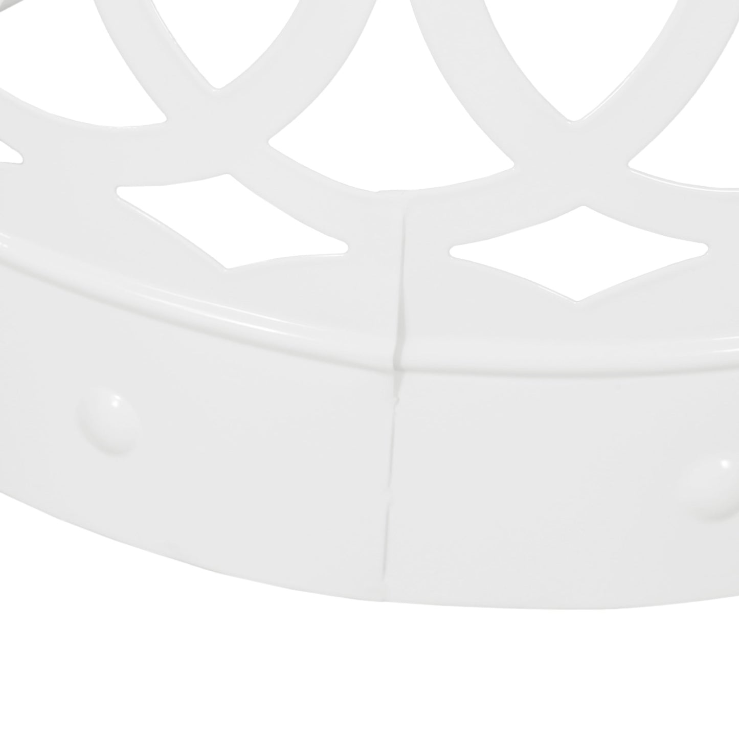 Outdoor Metal End Table Large - White