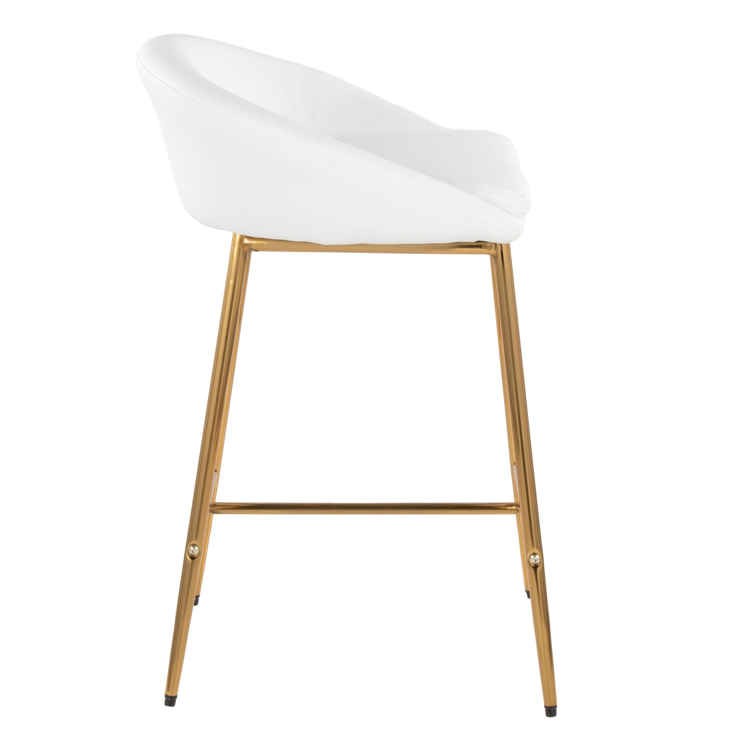 Matisse - Glam Counter Stool (Set of 2) - Gold / White