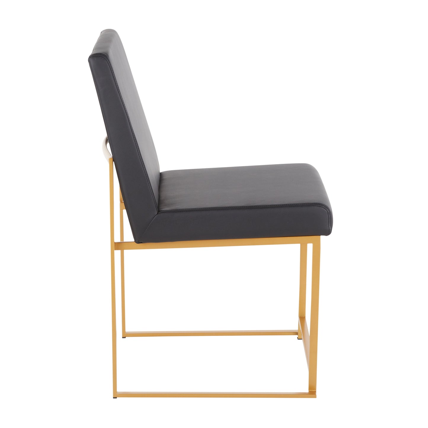 Fuji - Contemporary High Back Dining Chair (Set of 2) - Gold / Black