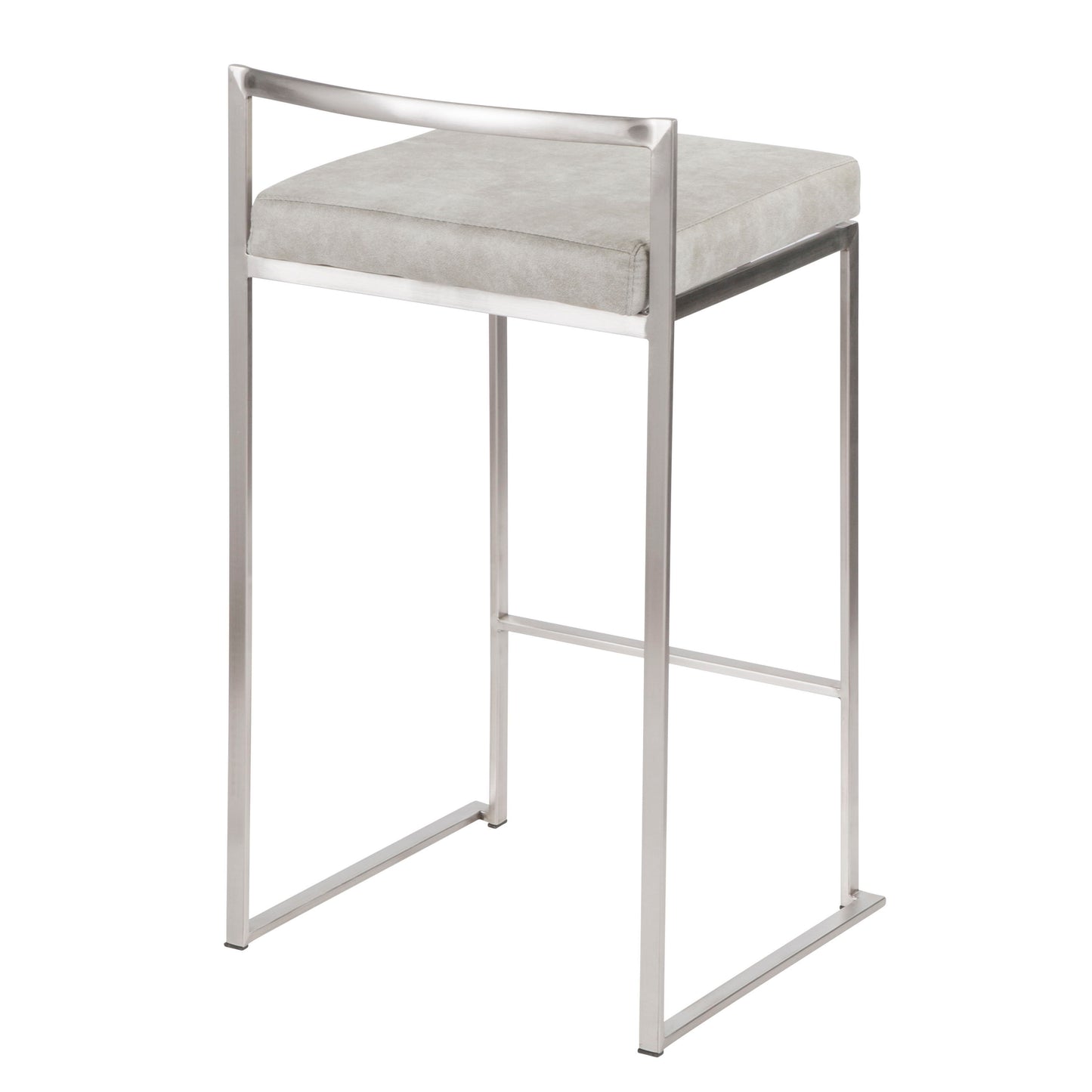 Fuji - Contemporary Stackable Counter Stool (Set of 3) - Light Gray
