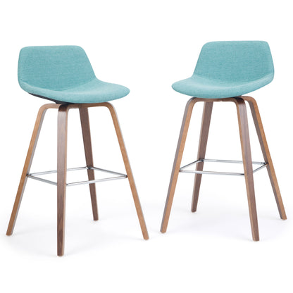 Randolph - Bentwood Upholstered Counter / Bar Height Stool (Set of 2) - Blue