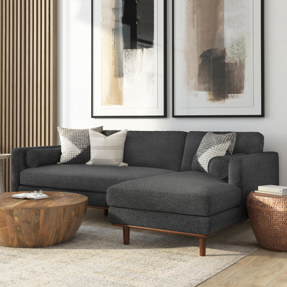 Morrison - Right Sectional Sofa - Charcoal Gray