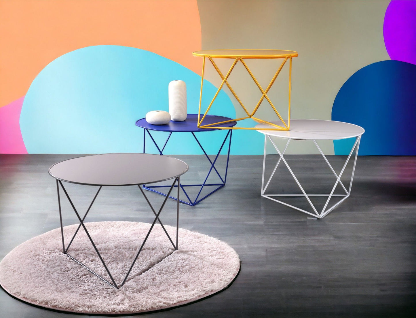 Epidia - Display & Utility Accent Table - White