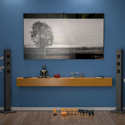 Fireplace Mantel Wooden Wall Mounted Floating Shelf 8" Deep Solid Pine Wood - Natural