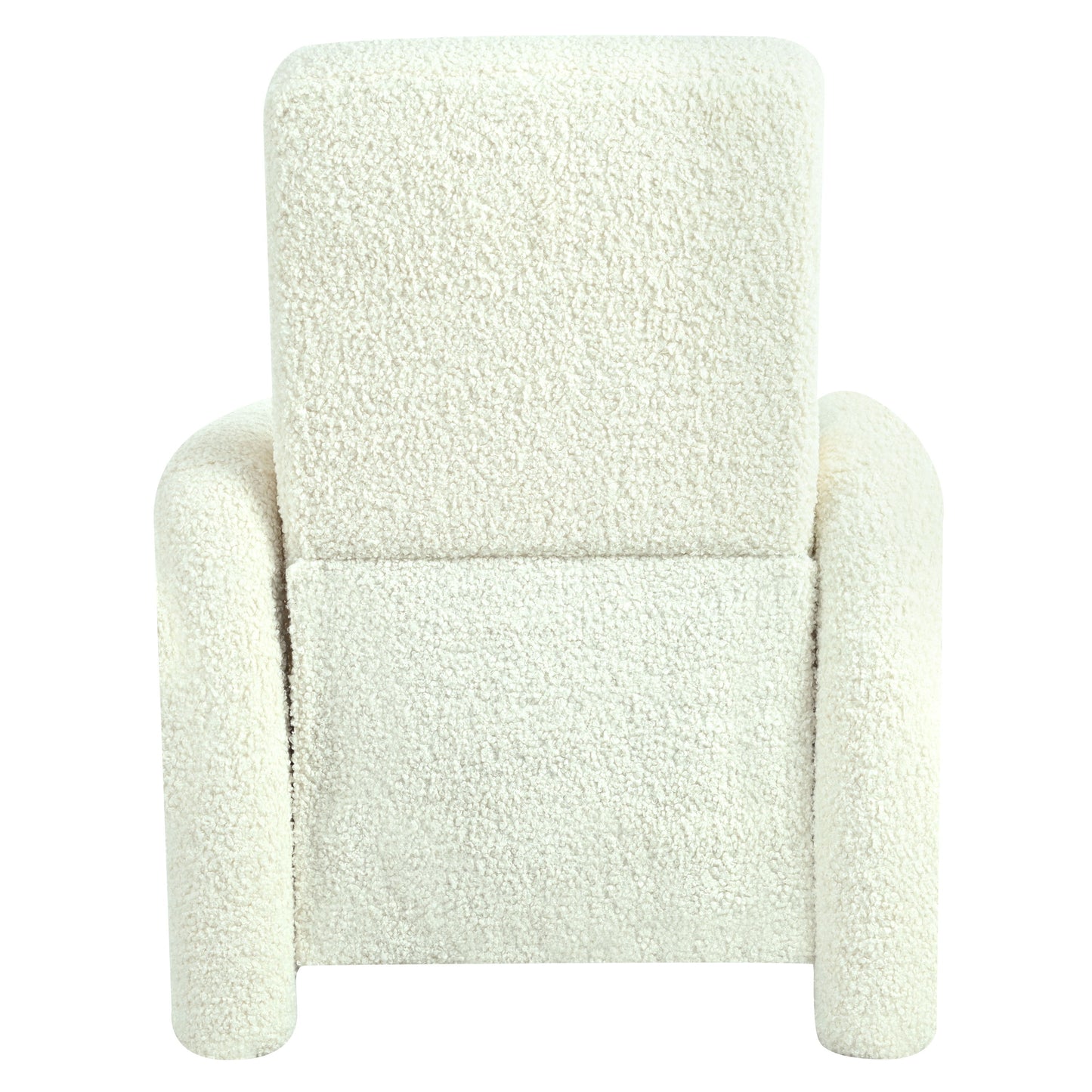 Push Back Recliner Armchair Upholstered Single Sofa With Adjustable Backrest For Living Room - Beige