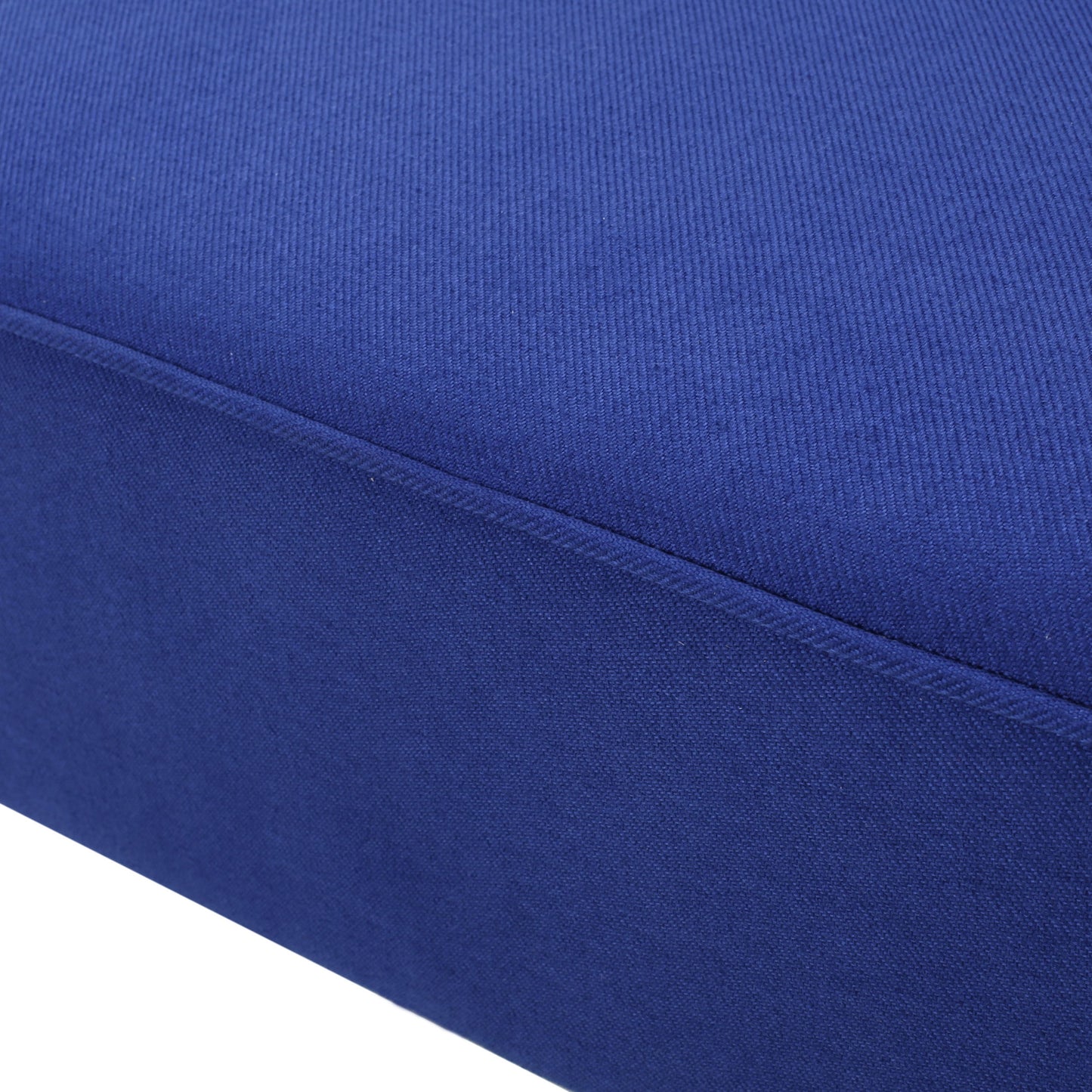 Contemporary Loveseat With Upholstered Fabric And Birch Wood Legs - Navy Blue