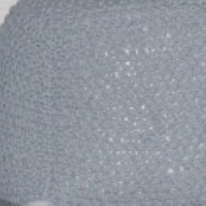 Semi Rounded Pouf Cable Knitted Perfect Seating Light - Gray