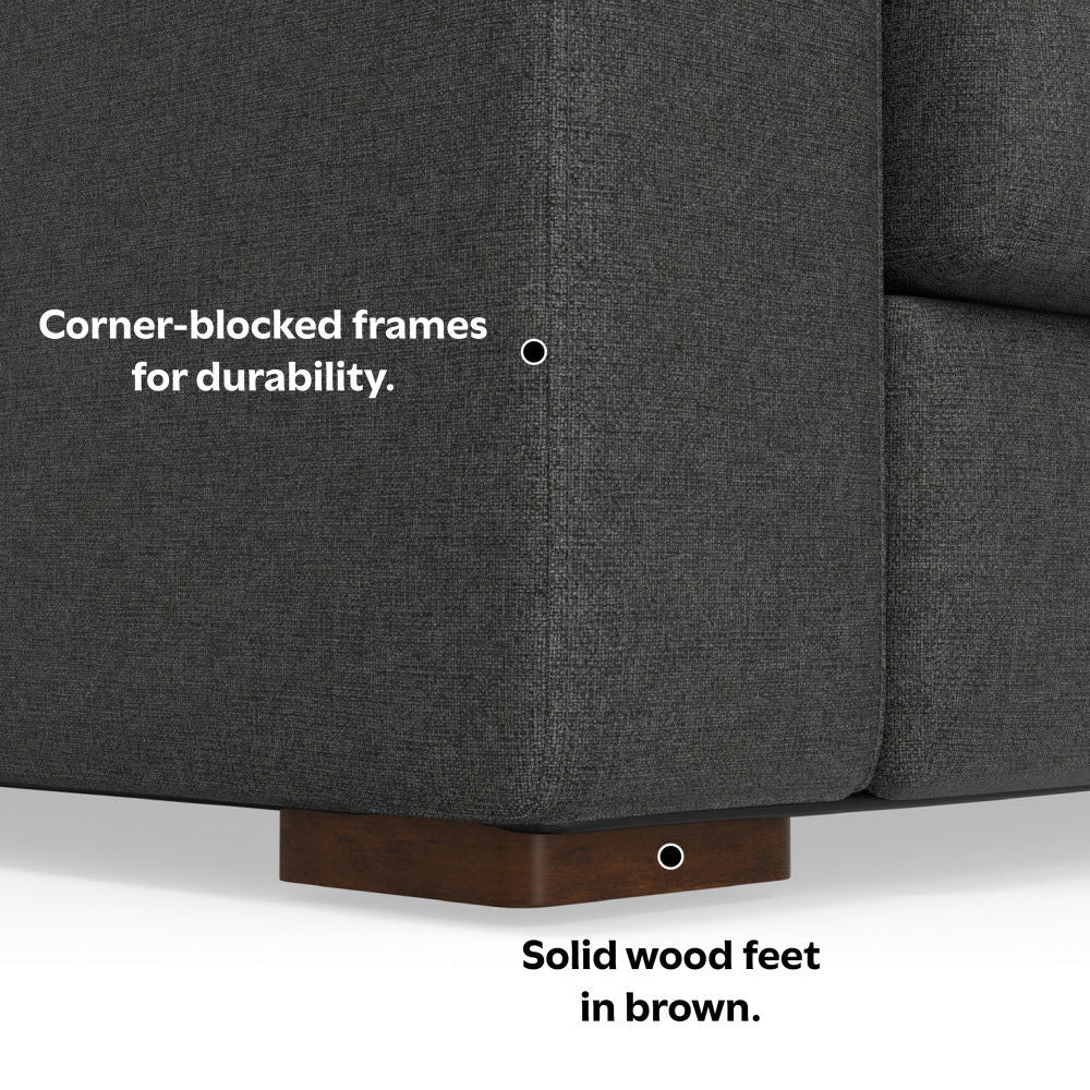 Charlie - Deep Seater Right Sectional Sofa - Gray