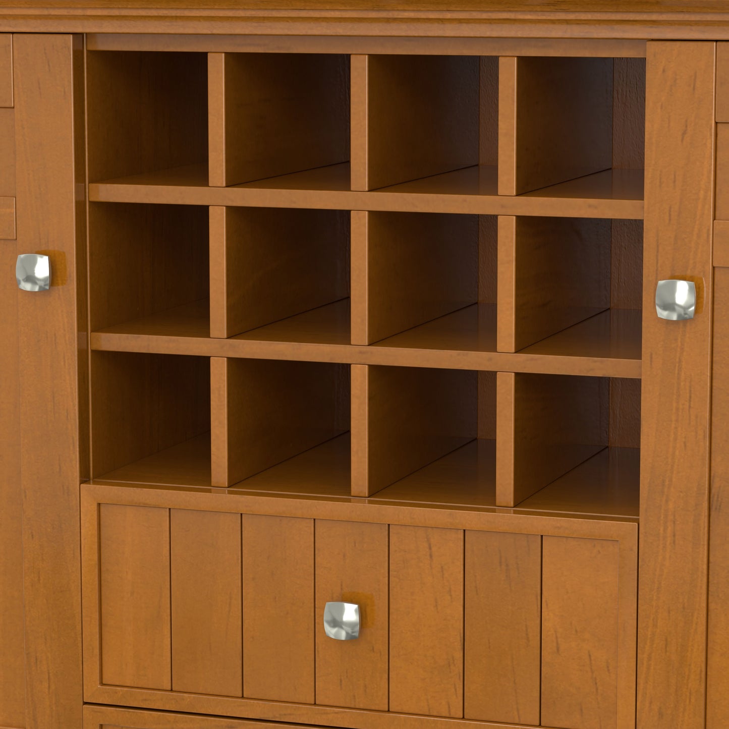 Bedford - Sideboard Buffet And Wine Rack - Light Golden Brown