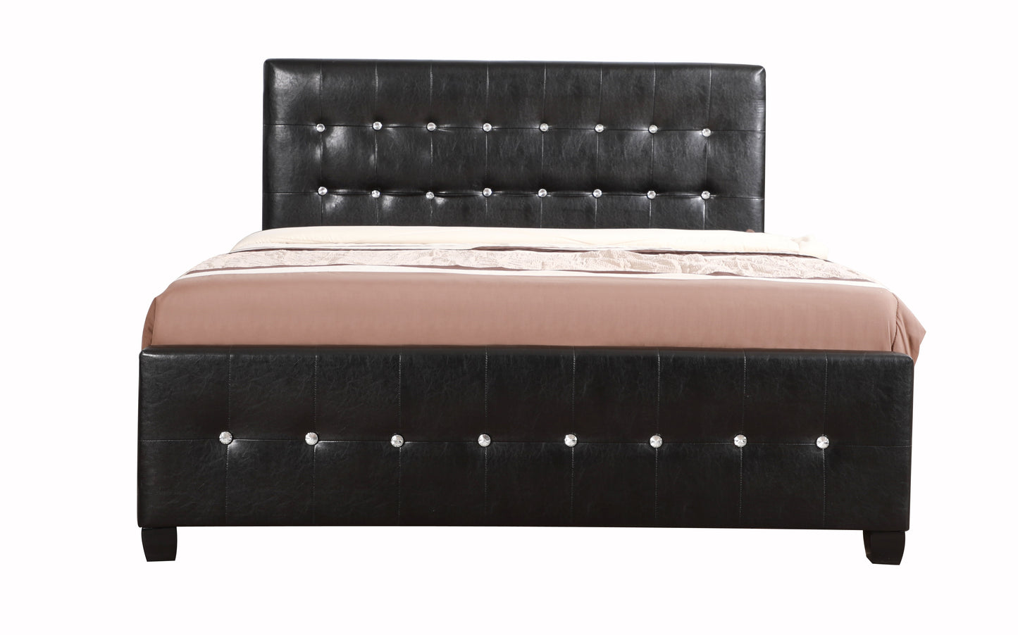 King Bed Stylish Transitional - Black