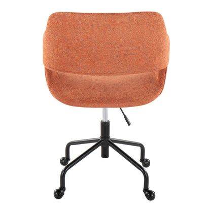 Margarite - Contemporary Adjustable Office Chair - Black / Orange