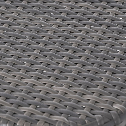 Outdoor Wicker Patio Side Table - Gray