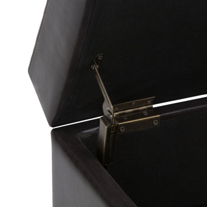 Oregon - Storage Ottoman Bench With Tray - Tanners Brown