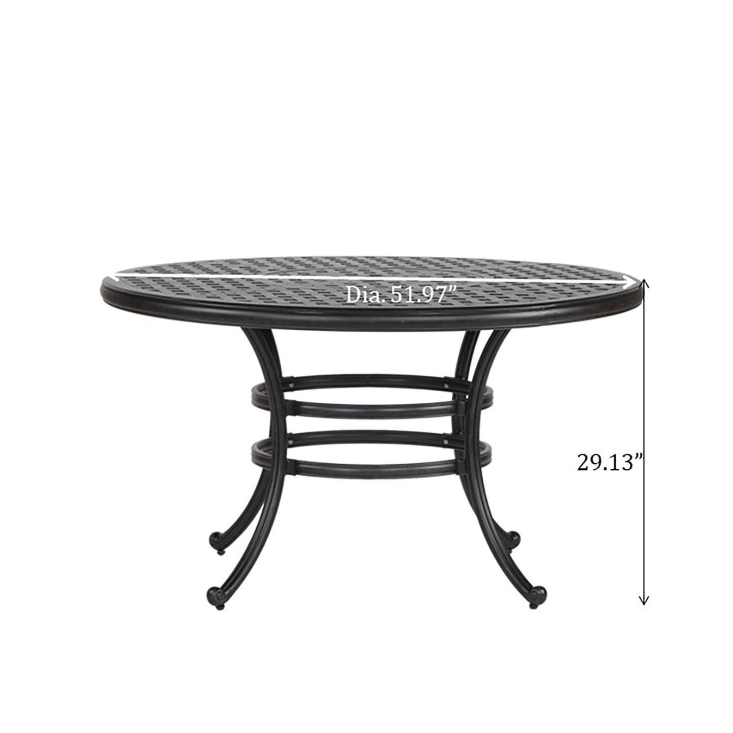 Round Dining Table - Dark Lava Bronze