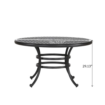 Round Dining Table - Dark Lava Bronze