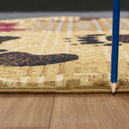 Nature's Nest - 7'10" X 10'3" Lodge Area Rug Polyester - Multi