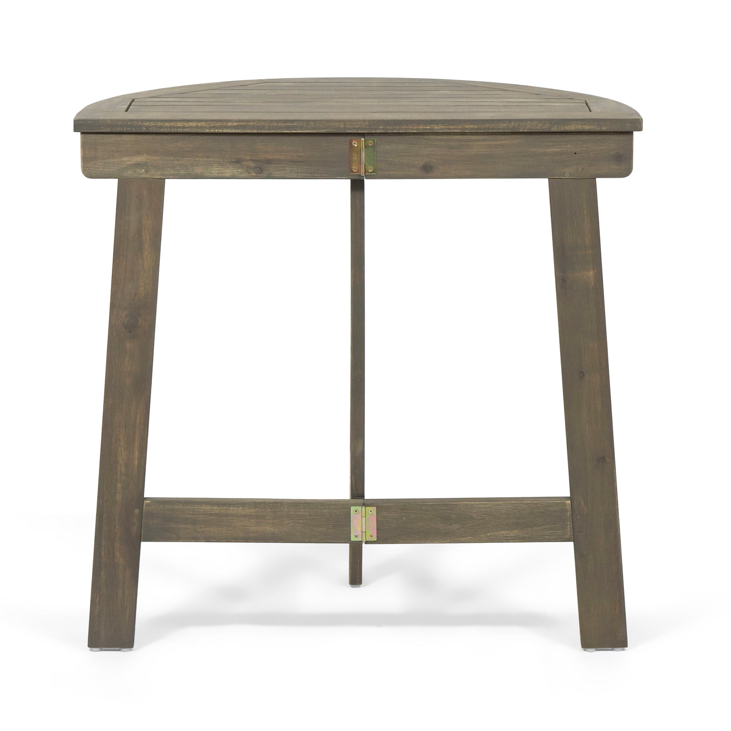 Outdoor Half Round Folding Bistro Table - Gray Finish