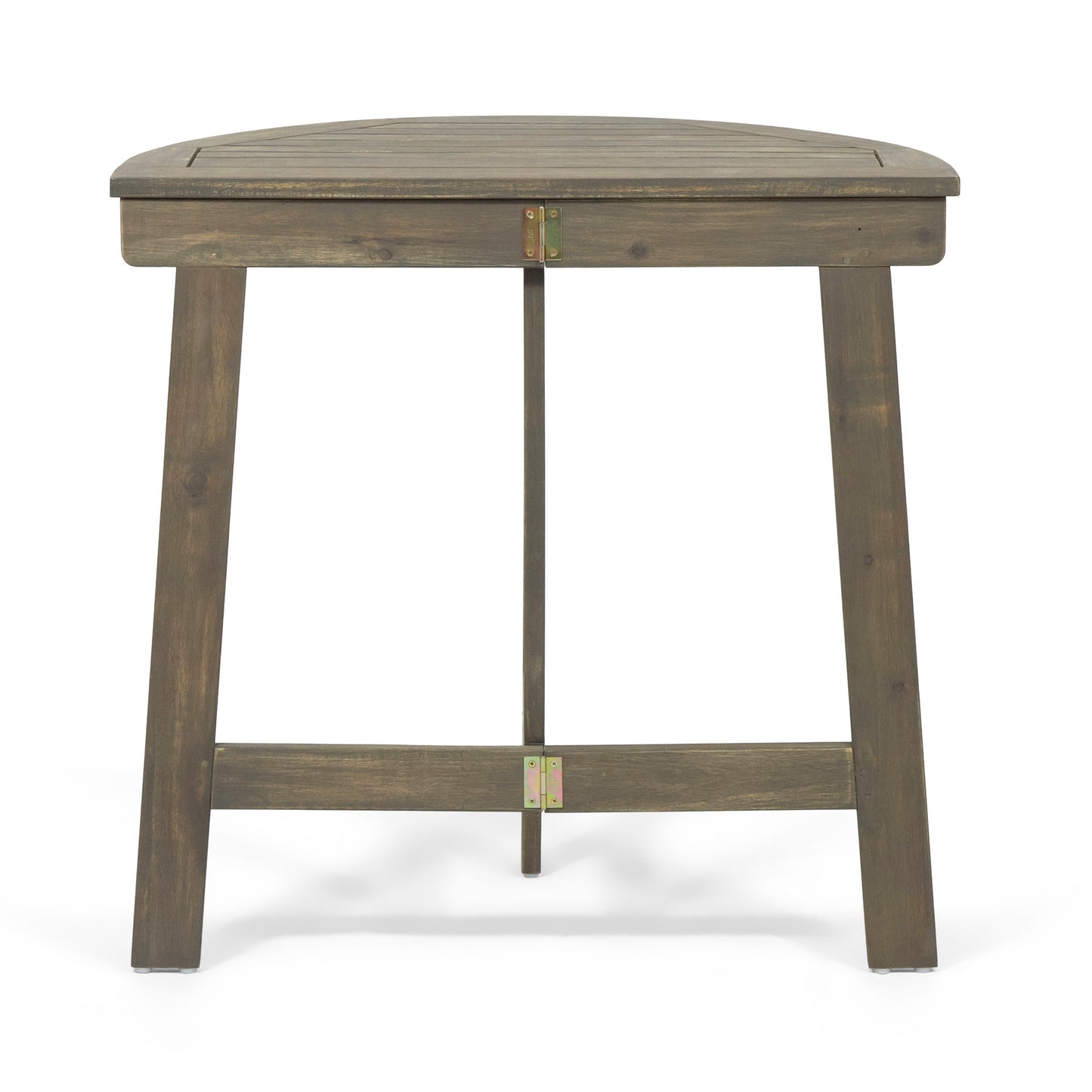 Outdoor Half Round Folding Bistro Table - Gray Finish