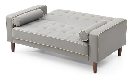 Contemporary Loveseat For Two - Gray
