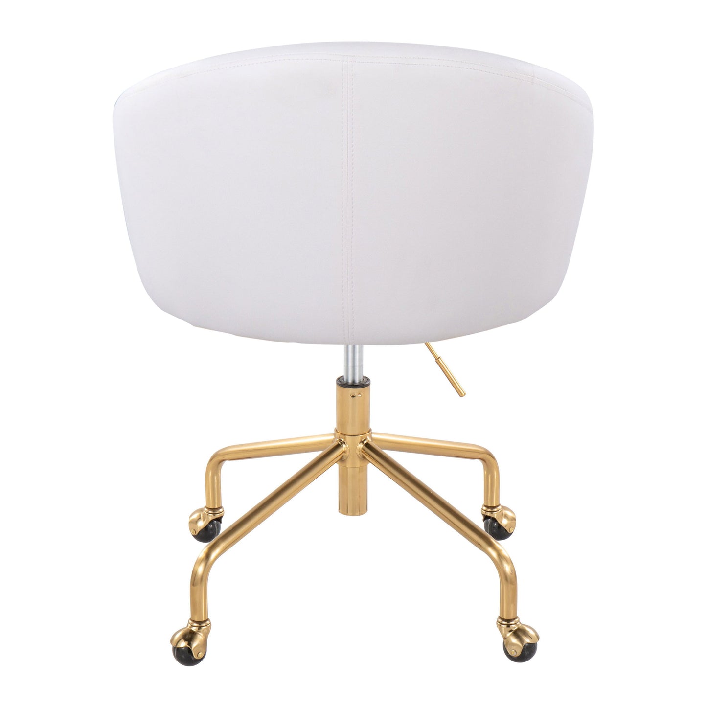 Claire - Contemporary / Glam Task Chair - Gold / White