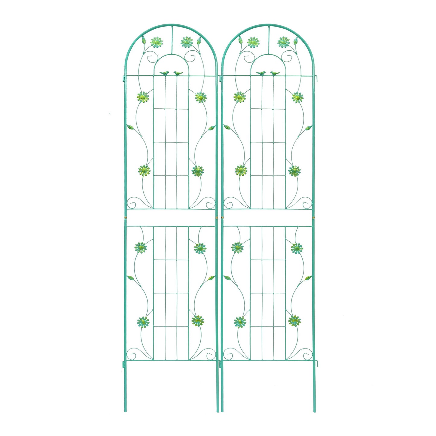4 Pack Metal Garden Trellis Rustproof Trellis For Climbing Plant Outdoor Flower Support - Green