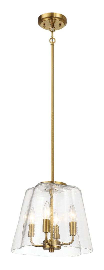 Soiree - 4 Candle Lights Pendant - Clear / Gold