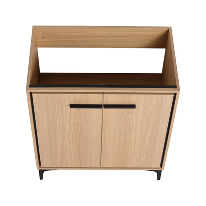 30" Bathroom Vanity Base With Basin And Storage Cabinet - Oak
