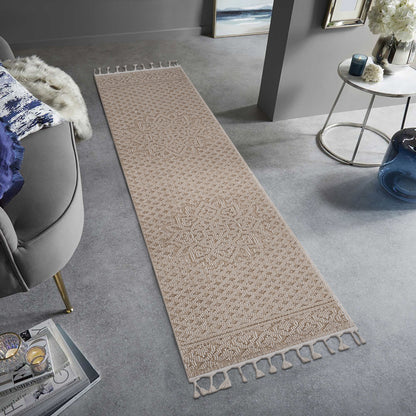Guros - 2' X 8' Medallion Indoor / Outdoor Area Rug - Beige