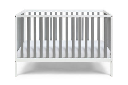Deux - Remi 3 In 1 Convertible Island Crib - White / Gray
