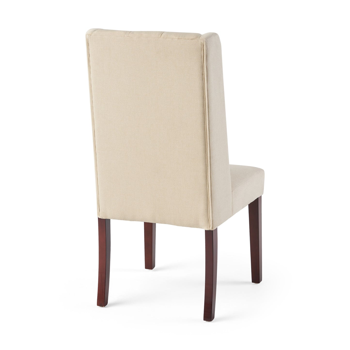 Sophisticated Tufted Dining Chairs (Set of 2) With High Back And Birch Wood Legs - Beige