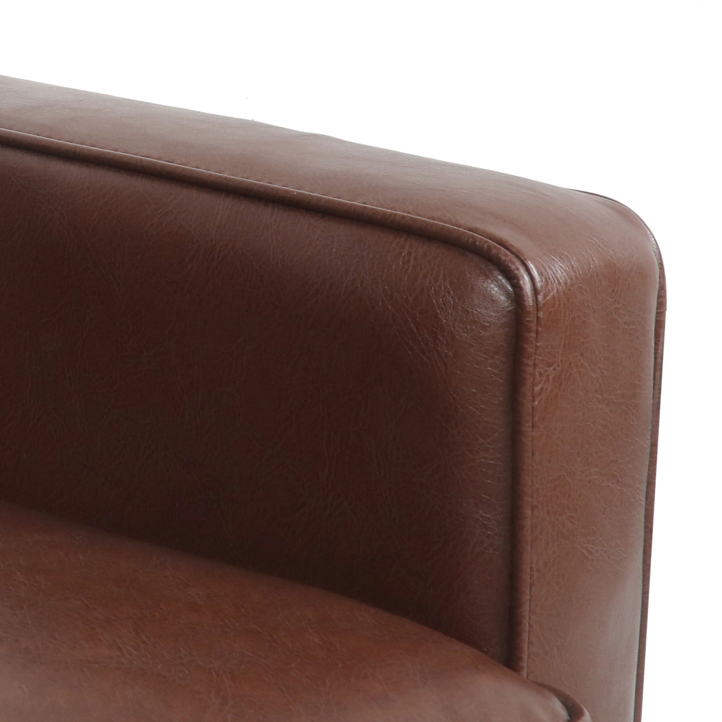 Contemporary Club Chair With Button Tufting And Birch Wood Legs - Dark Brown