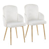 Dahlia - Contemporary Dining Chair (Set of 2) - Cream / Gold