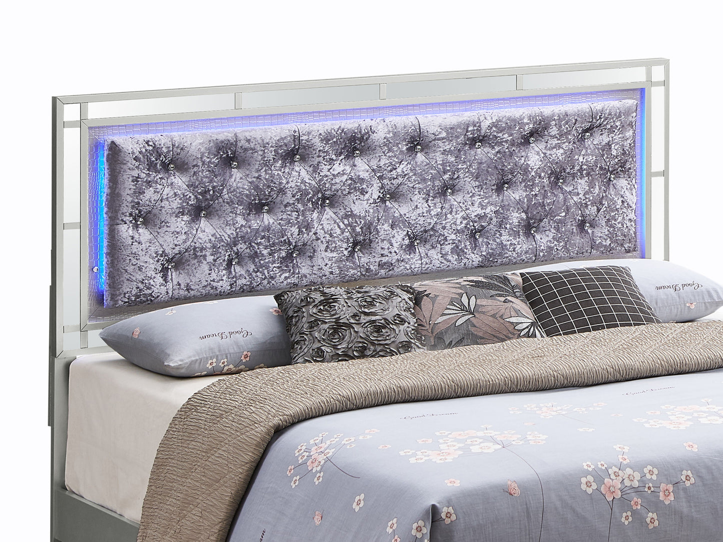 Madison - Queen Bed - Silver Champagne
