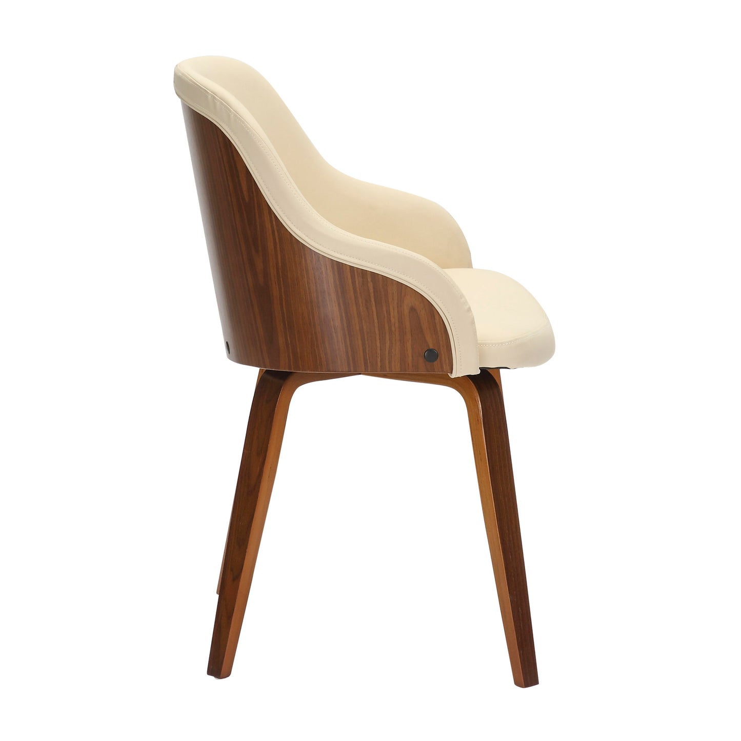 Bacci - Mid-Century Modern Dining / Chair - Walnut / Cream