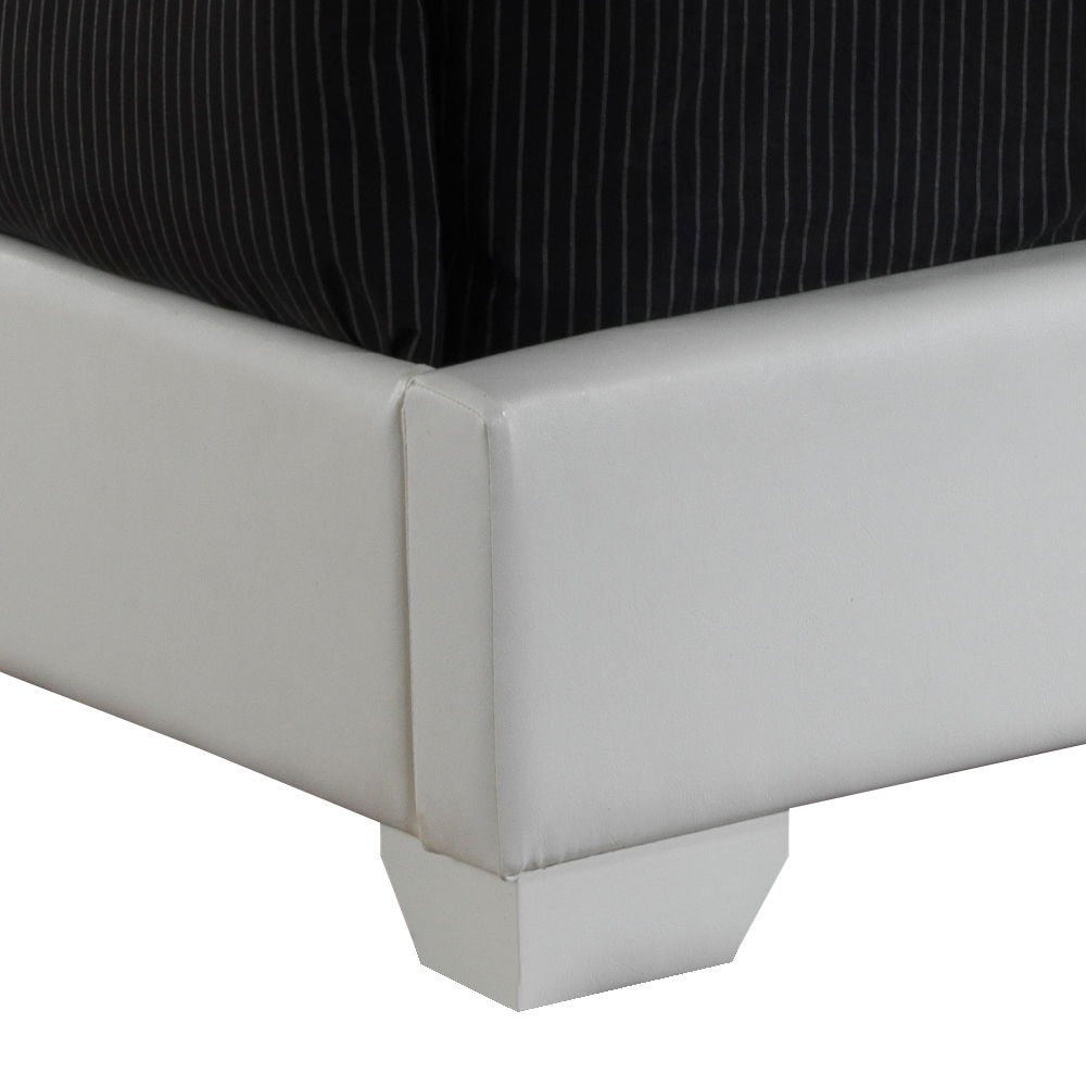 Queen Elegant Platform Bed For Relaxed Spaces - White