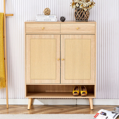 Multi Functional Modern Minimalist Shoe Cabinet Seamlessly Fits Into Nordic, Japanese, And Industrial Style Interiors - Natural Wood