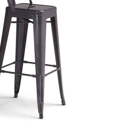 Rayne - Metal Bar Stool (Set of 2) - Gray
