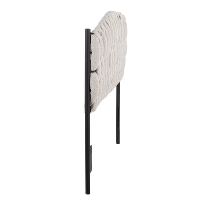 Braided Matisse - Twin Size Headboard - Black / Cream