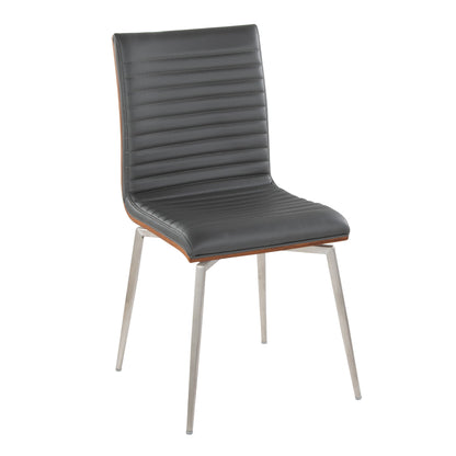 Mason - Contemporary Dining Chair With Swivel (Set of 2) - Walnut / Gray