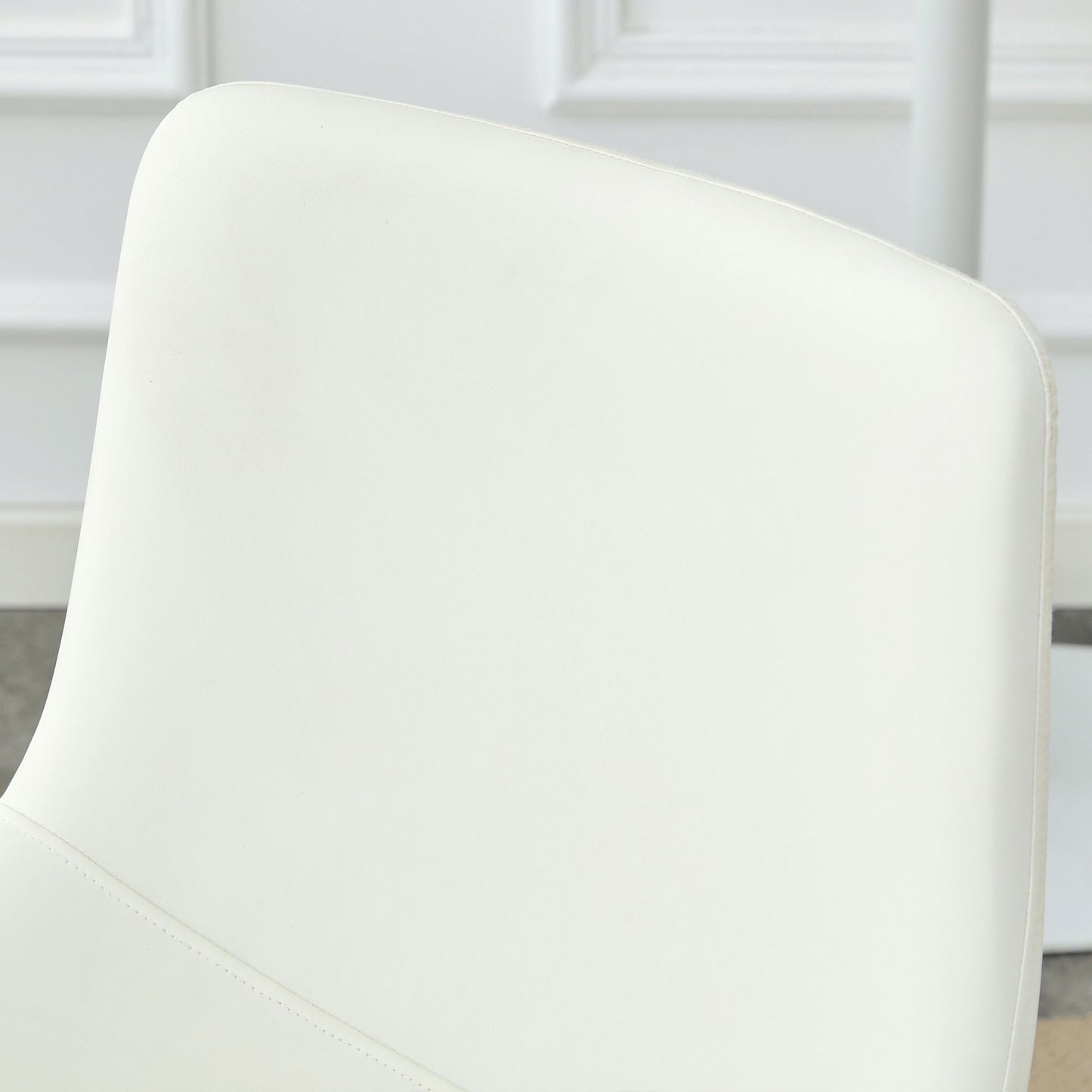 (Set of 2) Modern Minimalist Style Material Bar Stools, Suitable For Kitchen, Bar And Modern Home Design - White