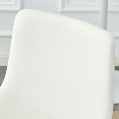 (Set of 2) Modern Minimalist Style Material Bar Stools, Suitable For Kitchen, Bar And Modern Home Design - White