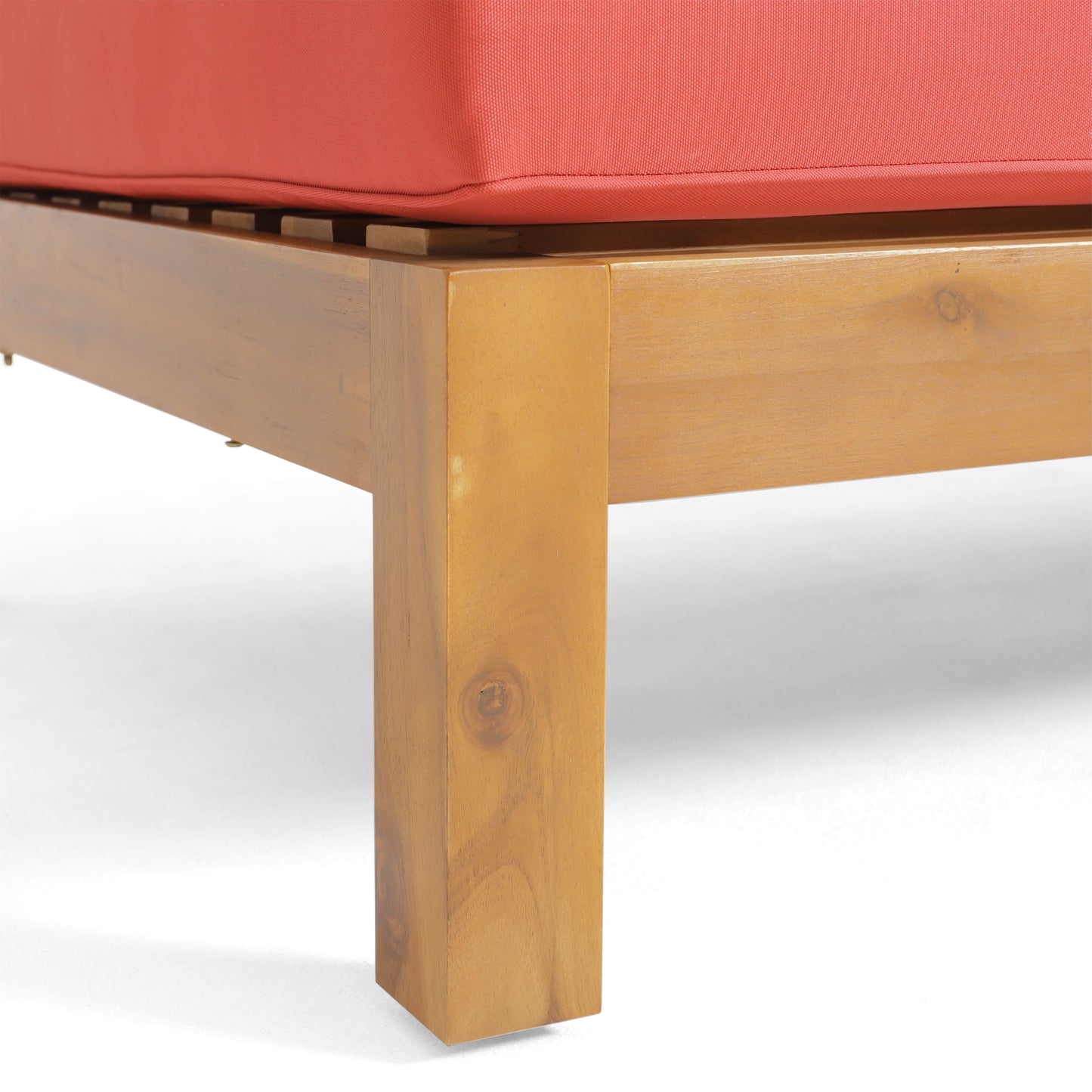 Brava - X Back Corner Bench R With Coffee Table - Red