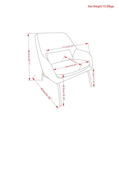 Elmont - Accent Chair - Steel Gray