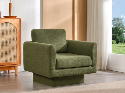 360ÔøΩÔøΩÔøΩÔøΩÔøΩÔøΩÔøΩÔøΩÔøΩÔøΩÔøΩÔøΩÔøΩÔøΩÔøΩ Modern Swivel Accent Chair Round Armchair, Thick Padded Single Lounge Sofa Upholstered Comfy - Green