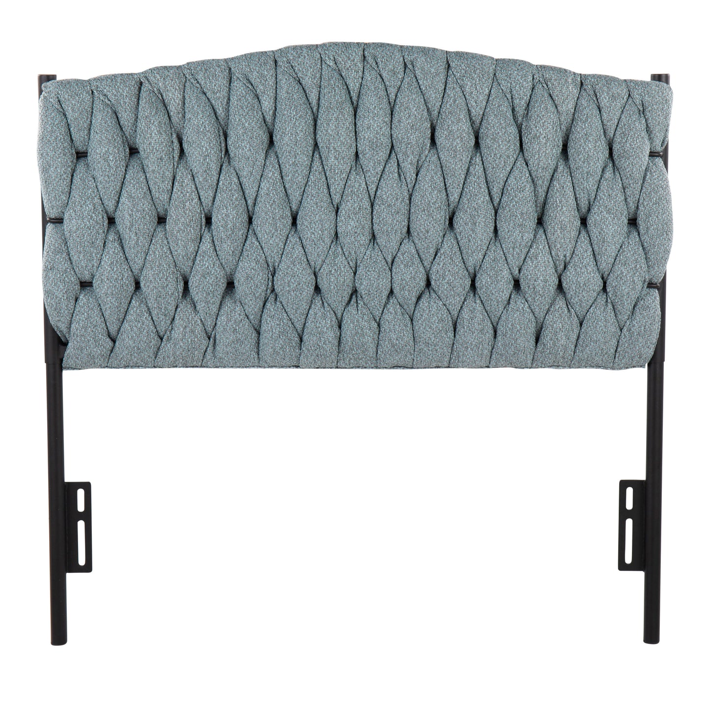 Braided Matisse - Twin Size Headboard - Black / Blue