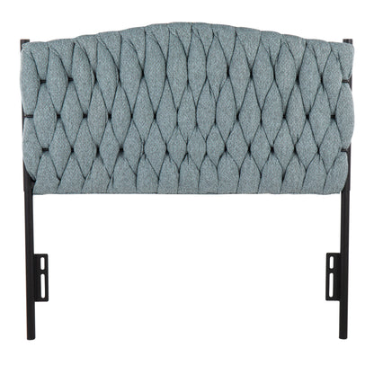 Braided Matisse - Twin Size Headboard - Black / Blue