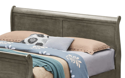 King Bed Panel Sleigh - Gray