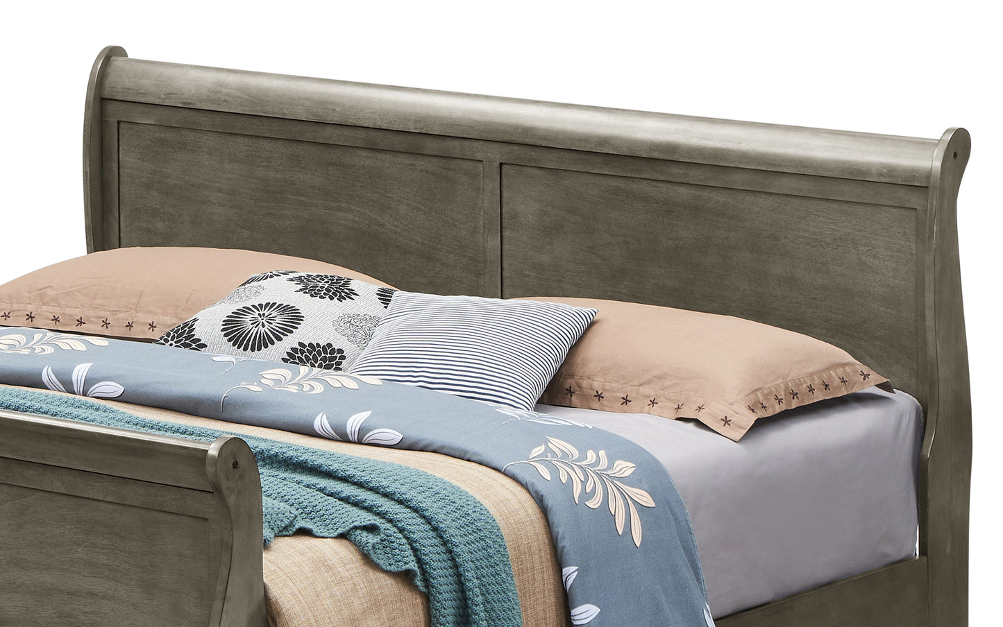 Full Bed Panel Sleigh - Gray