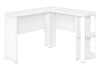 Computer Desk, Home Office, Corner, Storage Shelves, L Shape, Laptop, Contemporary & Modern - White